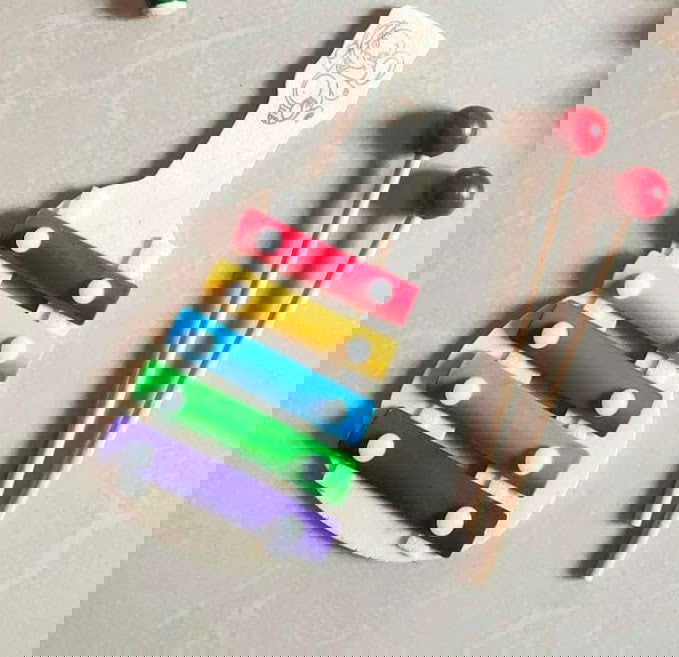 Handcrafted Wooden Guitar Shaped Xylophone - ArtyCraftz.com