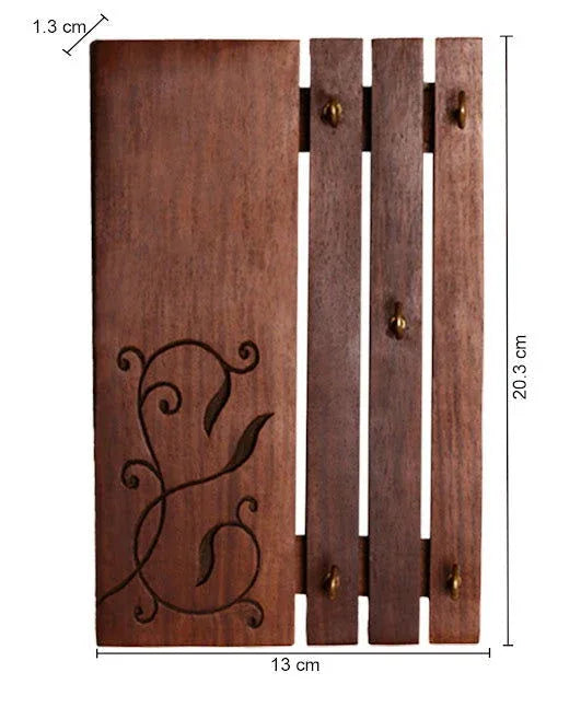 Handcrafted Wooden Key Holder for Wall Decor - ArtyCraftz.com