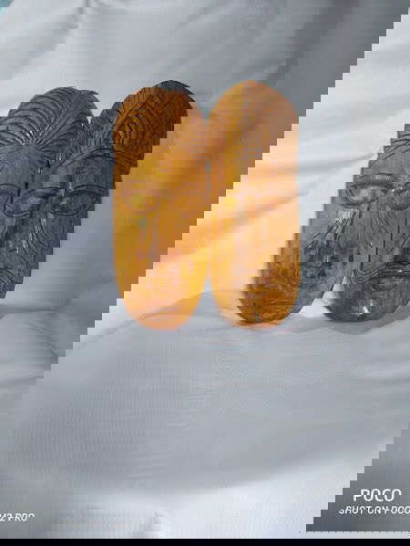 Handcrafted Wooden Mask Statue for Home Decor - ArtyCraftz.com