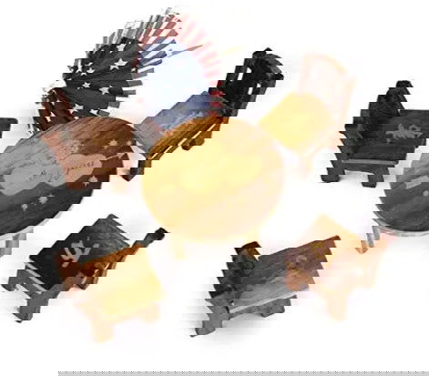 Handcrafted Wooden Table and Chairs - ArtyCraftz.com