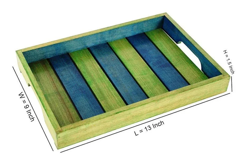 Handcrafted Wooden Tray For Kitchen Accessories - ArtyCraftz.com