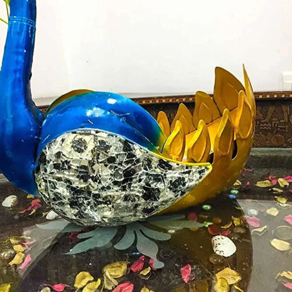 Handcrafted Wrought Iron Peacock Showpiece - ArtyCraftz.com