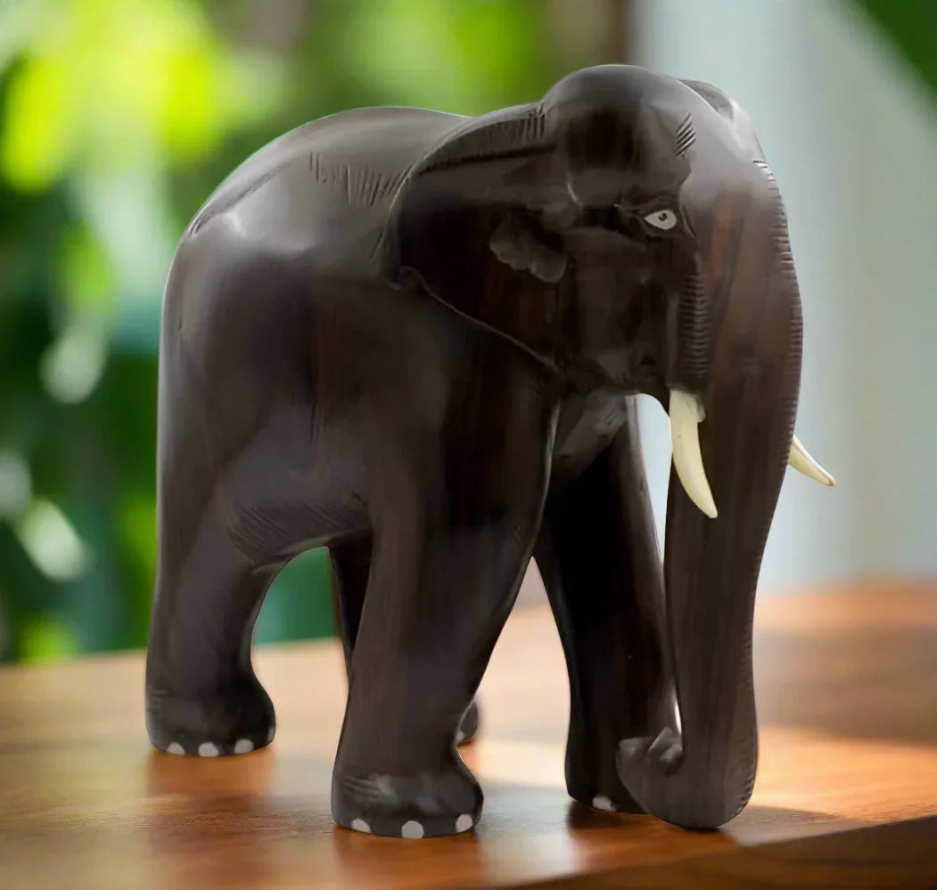 Handcarved Rosewood Elephant-ArtyCraftz.com