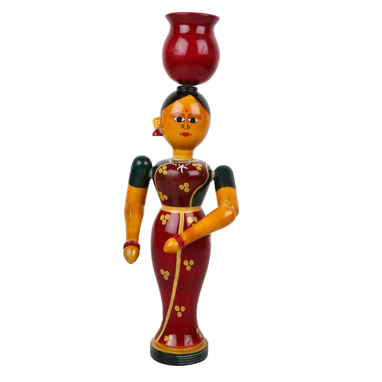 Handicraft Hand Crafted Village Lady Carrying Pot Idol for Home, Office - ArtyCraftz.com