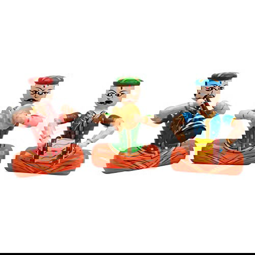 Handicrafts Different Cultures Figurines Playing Instruments Wooden Idol Showpiece - ArtyCraftz.com