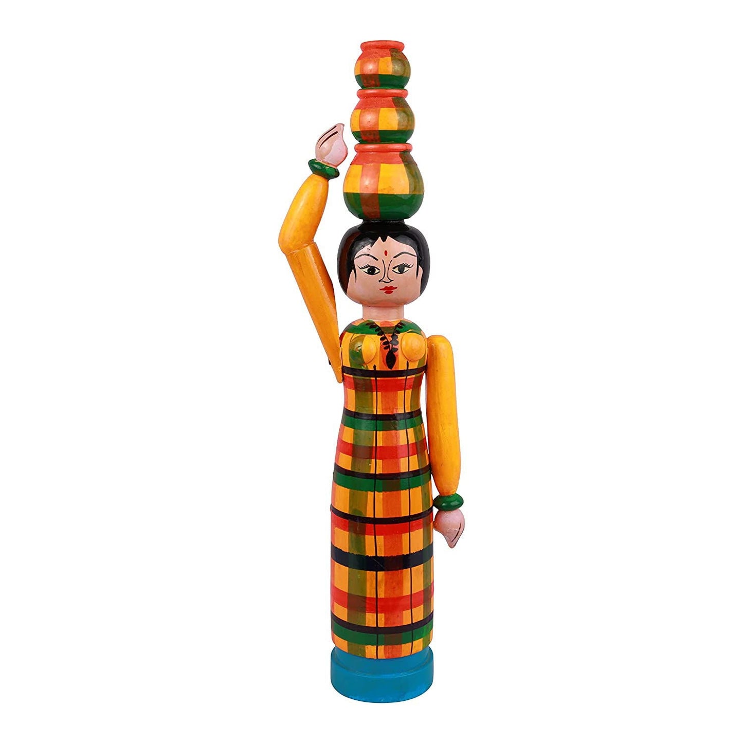 Handicrafts Special Pot Carrying Lady Wooden Toy for Kids Play and Unique Showpiece Figurine for Home,Office Decor Home Decorative Kids Toy - ArtyCraftz.com