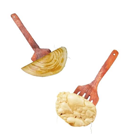 Handicrafts Wooden Spoon Natural Handmade Cooking Spoon Set, Kitchen Utensils, Frying Spoon Ladles & Turning Spatula Nonstick Spoon Set for Cooking