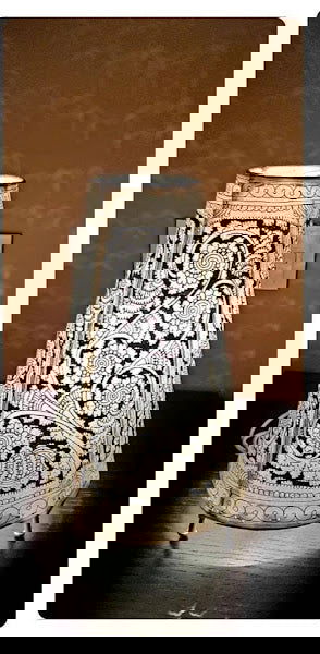 Handmade 12 Inches Leather Lampshade for Home Decor - ArtyCraftz.com