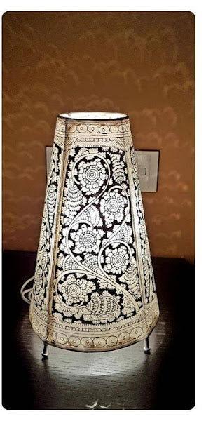 Handmade 12 Inches Leather Lampshade for Home Decor - ArtyCraftz.com