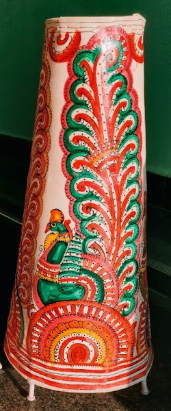 Handmade 16 Inches Leather Round Lampshade for Home Decor - ArtyCraftz.com