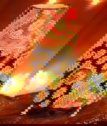 Handmade 8 Inches Leather Lampshade for Home Decor - ArtyCraftz.com