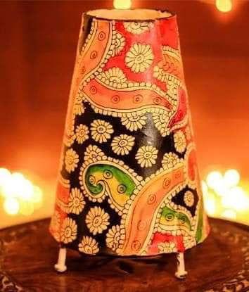 Handmade 8 Inches Leather Lampshade for Home Decor - ArtyCraftz.com