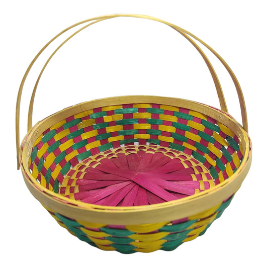 Handmade Bamboo Dual Colors Basket-ArtyCraftz.com