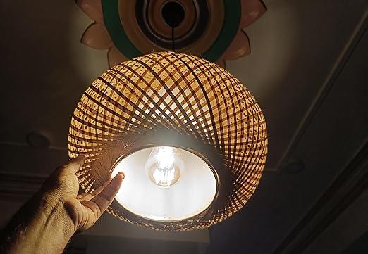 Handmade Bamboo Lampshade - Hanging Pendant Light