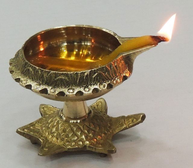 Handmade Brass Tortoise Oil Lamp Pooja Gifting House Warming - ArtyCraftz.com