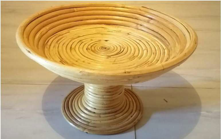 Handmade Cane Fruit Stand - Small - ArtyCraftz.com