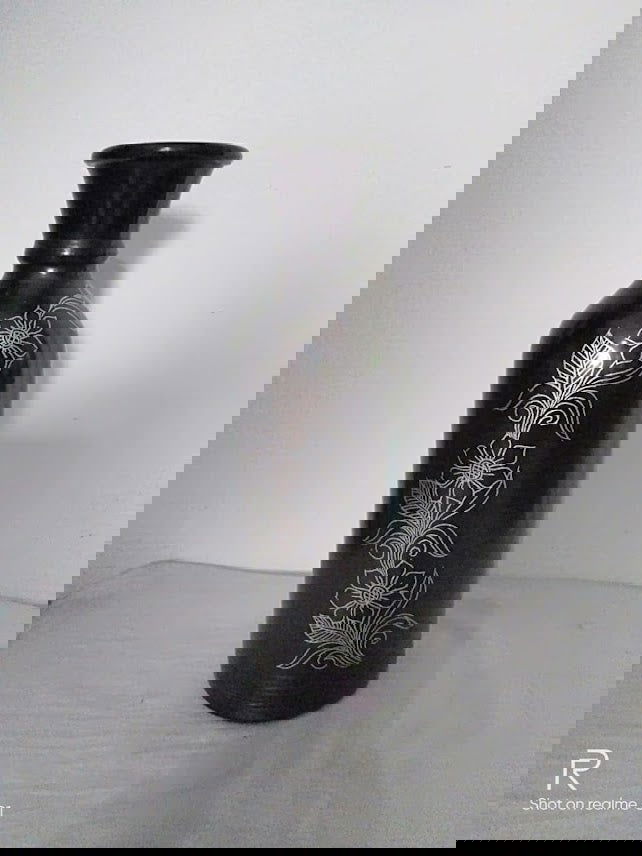 Handmade Clay Flower Vase for Home Decor and Gifting 11 Inches - ArtyCraftz.com