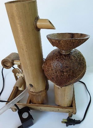 Handmade Coconut shell & Bamboo Mini Fountain - ArtyCraftz.com