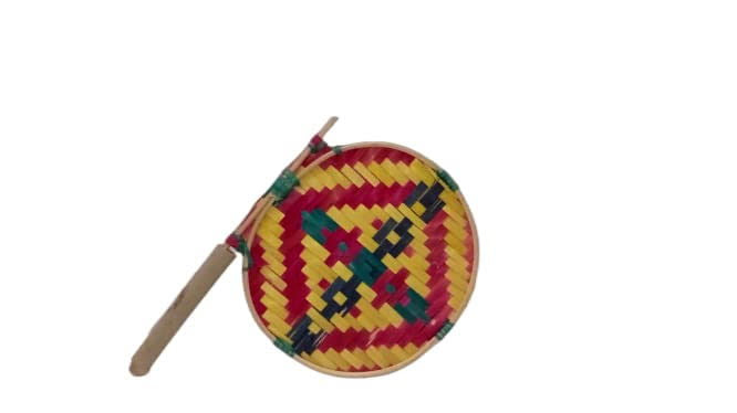 Handmade Colorful Bamboo Hand Fan - ArtyCraftz.com