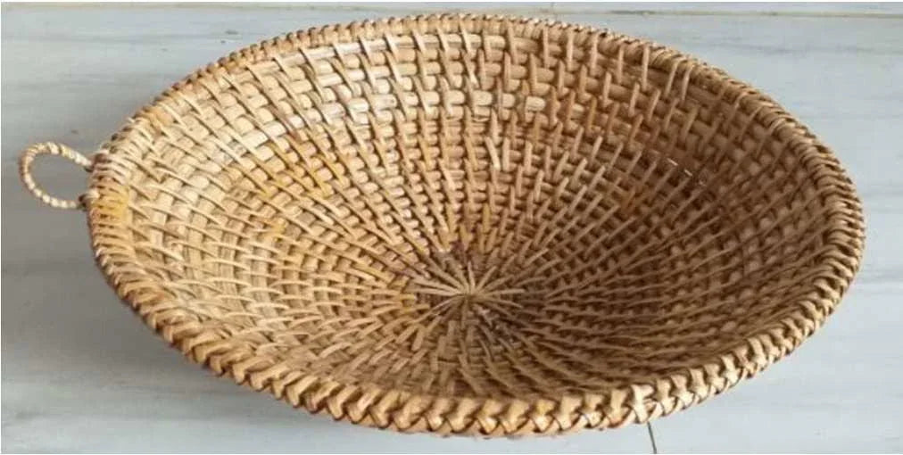 Handmade Fruit Basket 12" Dia x H 5" - ArtyCraftz.com