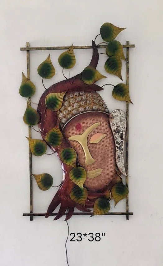 Handmade Iron Buddha Wall Hanging for Home Decor and Office D?cor - ArtyCraftz.com