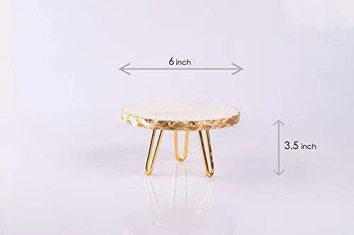 Handmade Marble White Muffin and Pastry Stand Small ( 6inch x6inch x 3.5inch)
