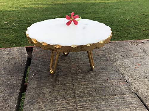 Handmade Marble White Muffin and Pastry Stand Small ( 6inch x6inch x 3.5inch)
