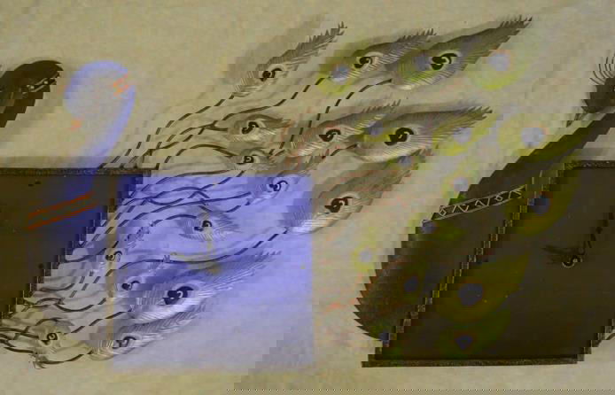 Handmade Metal Blue Peacock Wall Hanging for Home Decor and Gifting - ArtyCraftz.com