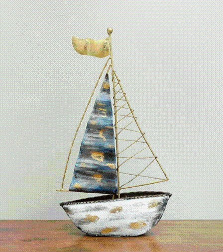 Handmade Metal Marina Boat Table Decor for Home Decor and Gifting - ArtyCraftz.com