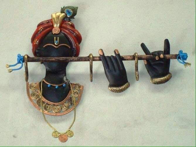 Handmade Metal New Krishna Key Hanger - ArtyCraftz.com