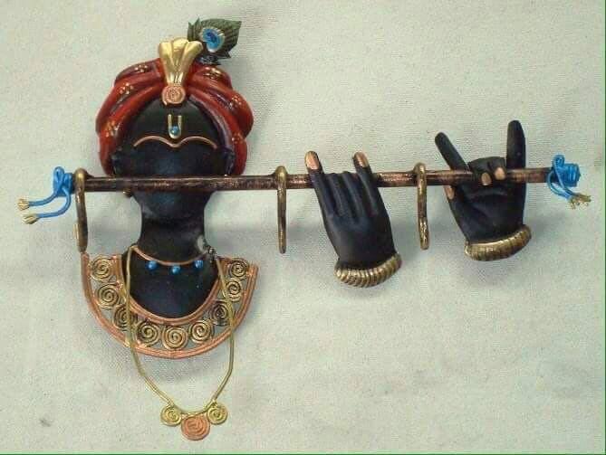 Handmade Metal New Krishna Key Hanger - ArtyCraftz.com