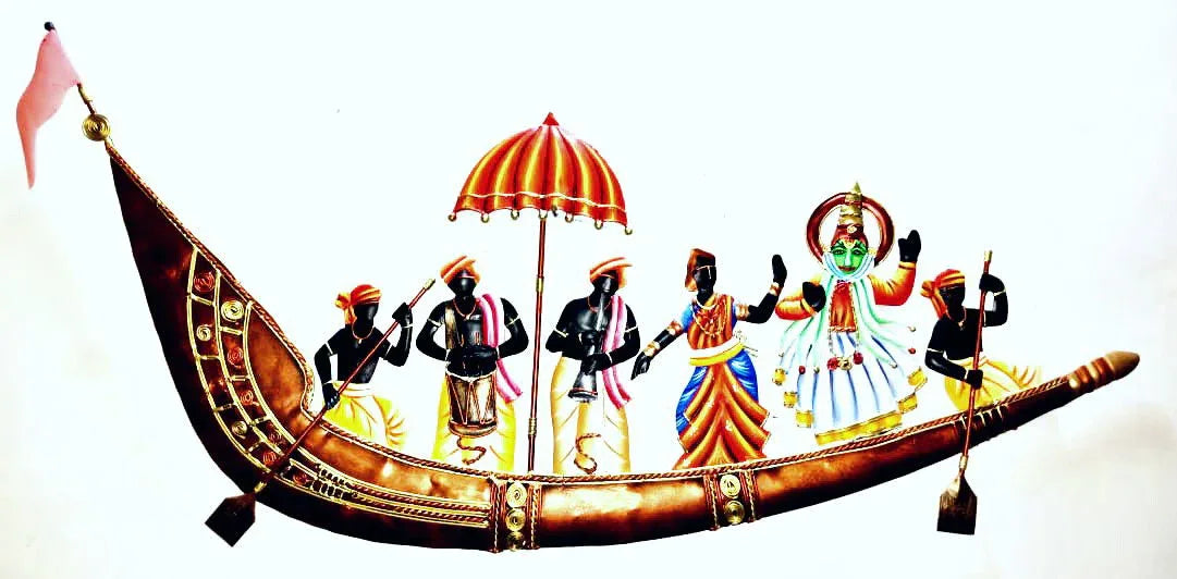 Handmade Metal Onam Boat Trumpet for Home Decor and Gifting - ArtyCraftz.com