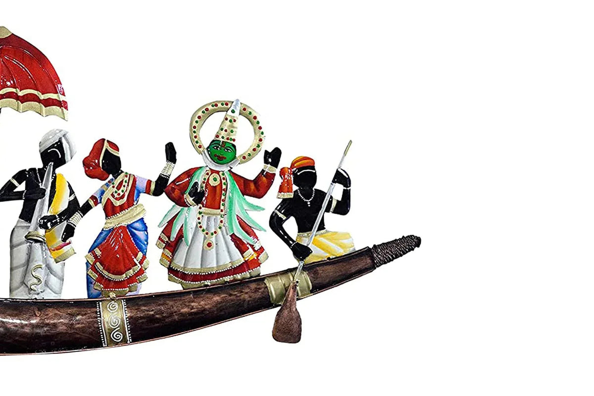 Handmade Metal Onam Boat Wall Art-ArtyCraftz.com