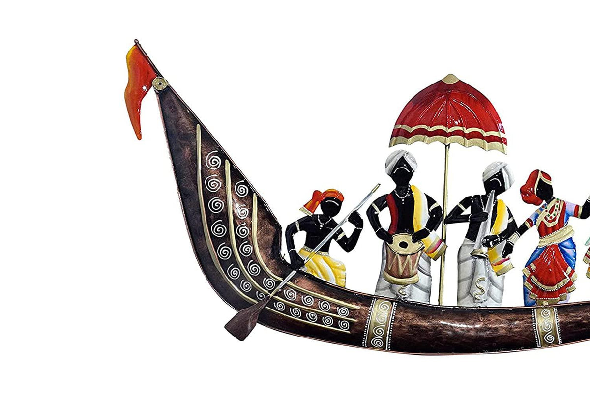 Handmade Metal Onam Boat Wall Art-ArtyCraftz.com