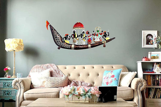 Handmade Metal Onam Boat Wall Art-ArtyCraftz.com