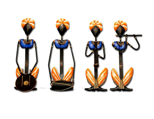 Handmade Metal Orange Musician Wall Hanging-ArtyCraftz.com