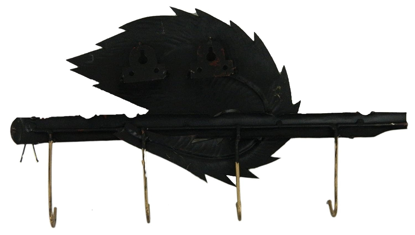 Handmade Metal Peacock Key Hanger Hooks