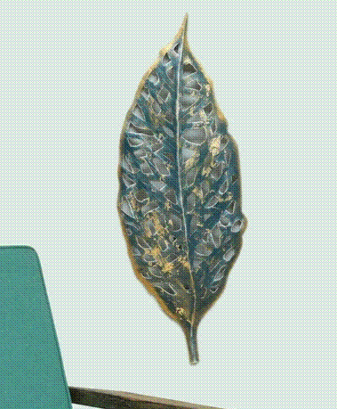 Handmade Metal W-Thai Leaf Wall Decor and Home Decor and Gifting - ArtyCraftz.com