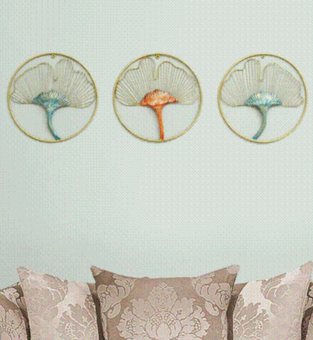 Handmade Metal W- Juliet Ginko Leaf Wall Decor and Home Decor and Gifting - ArtyCraftz.com