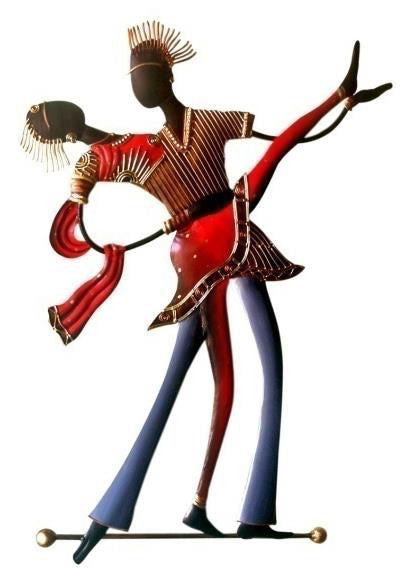Handmade Metal Western Salasa Dancer Wall Hanging for Home Decor and Gifting - ArtyCraftz.com