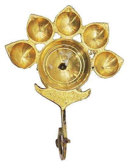 Handmade Pradip/Pancharti diya use Puja Aarti 4.6*3.5*2.1 Inches
