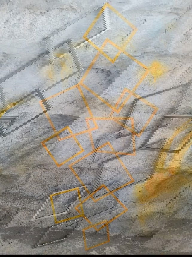 Handmade Triangle Art Geometric Steel Metal Wall 3D Decor Modern Art - ArtyCraftz.com