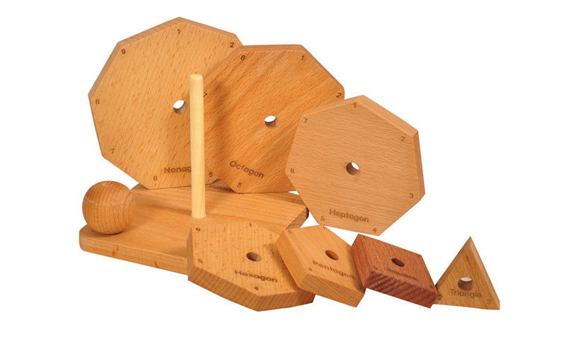 Handmade Wooden Geometric Shapes Stacker - ArtyCraftz.com