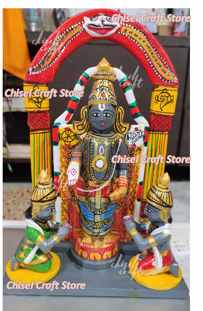 Handmade Wooden Kondapalli Uppiliappan Idol - ArtyCraftz.com