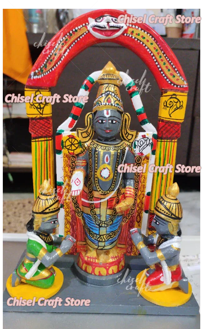 Handmade Wooden Kondapalli Uppiliappan Idol - ArtyCraftz.com