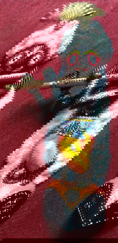 Handmade Wooden Krishna Natungram Wooden Craving - ArtyCraftz.com