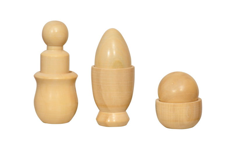 Handmade Wooden Montessori Trio - ArtyCraftz.com