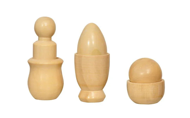 Handmade Wooden Montessori Trio - ArtyCraftz.com
