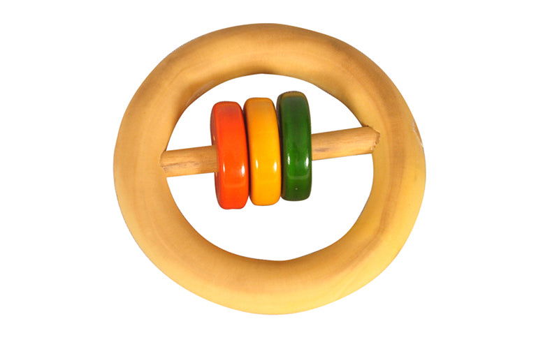 Handmade Wooden Three Discs Rattle - ArtyCraftz.com