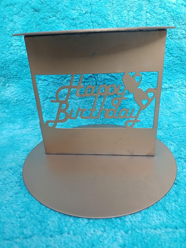 Happy Birthday Cake Spacer Double Heart - ArtyCraftz.com